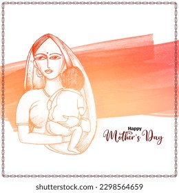 Beautiful Happy Mother's Day celebration background design vector