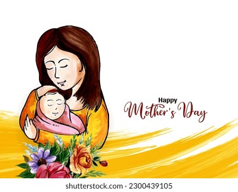 Beautiful Happy Mother's Day celebration background design vector