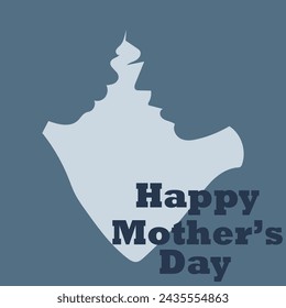 A beautiful happy mothers' day mom and child affection greeting card design for all mother lovers.