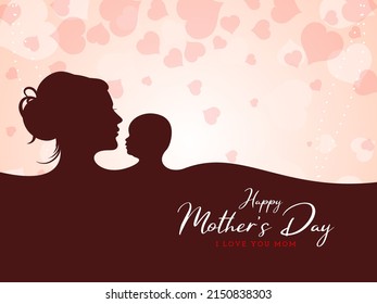 Beautiful Happy Mothers day stylish background design vector