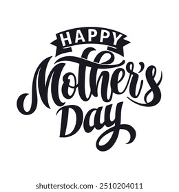 Bela ilustração vetorial feliz do dia das mães com tipografia de fundo Design