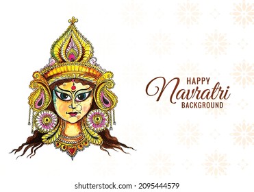 Beautiful happy navratri hindu festival celebration background