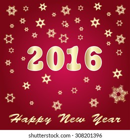 Beautiful Happy New Year 2016. Vector illustration