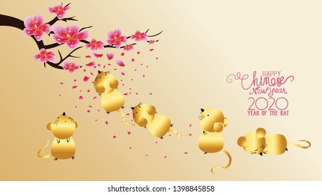 Beautiful happy new year 2020 wallpapers. Year of the rat