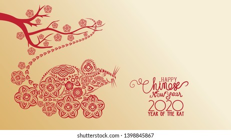 Beautiful happy new year 2020 wallpapers. Year of the rat