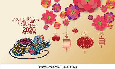 Beautiful happy new year 2020 wallpapers. Year of the rat