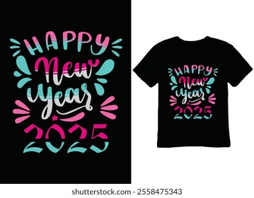 Beautiful happy new year 2025 lettering