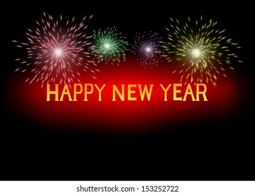 Beautiful happy new year fireworks