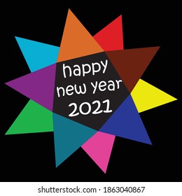 Beautiful happy new year vector.