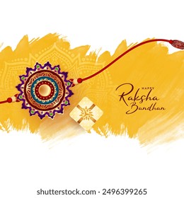 Beautiful Happy Raksha Bandhan festival celebration background vector