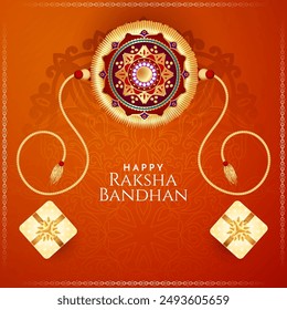 Beautiful Happy Raksha bandhan Indian festival background vector