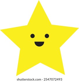 bela ilustração vetorial estrela feliz ideal para logotipo, ícone e gráficos