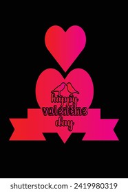 Beautiful happy valentine day vector graphic element