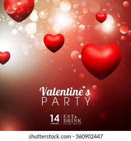 Beautiful Happy Valentines Day Abstract background concept