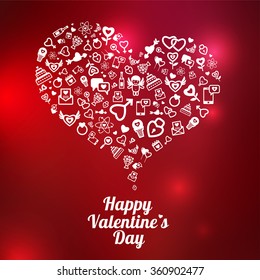 Beautiful Happy Valentines Day Abstract background concept