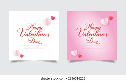 Beautiful happy valentine's day design vector template