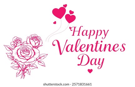 Beautiful happy valentines day greeting card with bokeh light effect design 