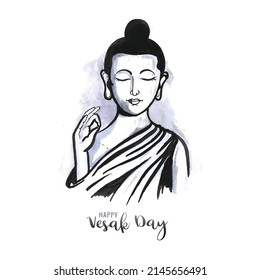 Beautiful Happy Vesak Day Buddha Jayanti Traditional Card Background