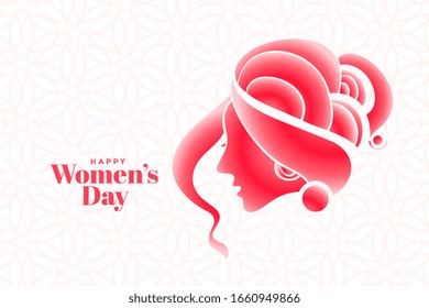 beautiful happy womens day event card template design