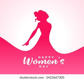 beautiful happy womens day wishes card design vector