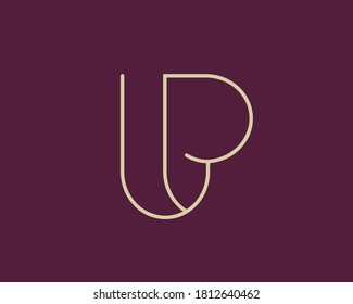 Hermosa y armoniosa combinación de letras l y p para usar como monograma lp. adecuado para muchos negocios como las artes, la moda, la arquitectura, etc  