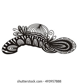 Beautiful hat. Vector illustration.
