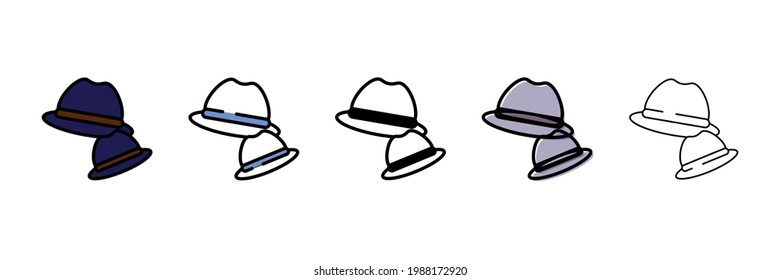 icono de tipo vector de sombrero bonito