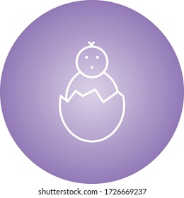 Hermoso icono vectorial de la línea de huevos con sombrero