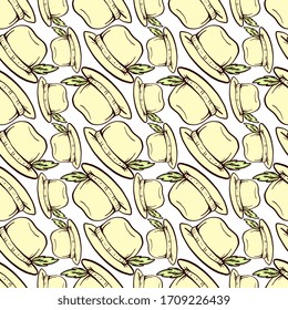 Padrão de chapéus bonitos, ilustração, vetor no fundo branco