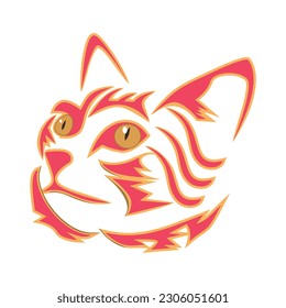 BEAUTIFUL HEADS CAT CAN USE LOGO,ICON AND BRAND