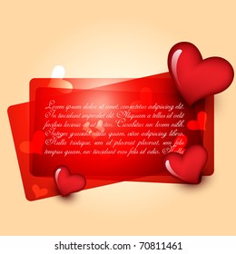 beautiful heart background with space for your text