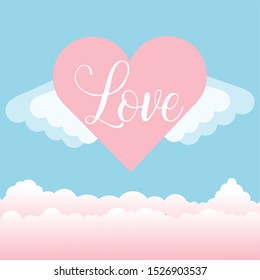 Beautiful Heart Background, Vector Illustration