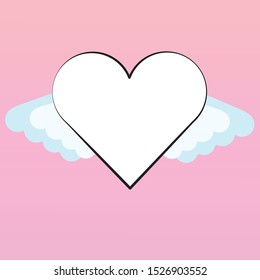 Beautiful Heart Background, Vector Illustration