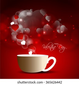 Beautiful heart bookeh greeting card or illustration for Valentines day.