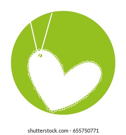 beautiful heart drawing icon