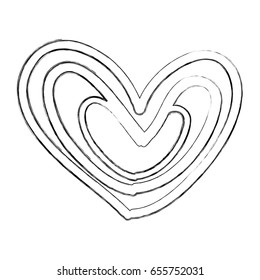beautiful heart drawing icon