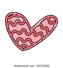 beautiful heart drawing icon