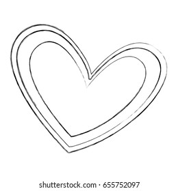 beautiful heart drawing icon
