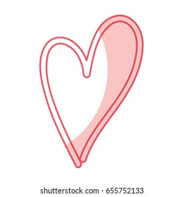 beautiful heart drawing icon