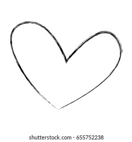 beautiful heart drawing icon