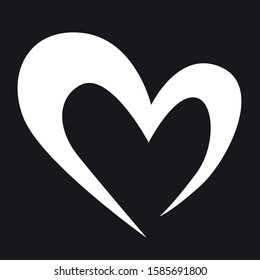 Beautiful Heart Line Art Vector Illustration