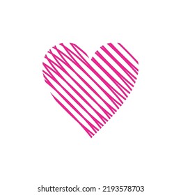 Beautiful heart love sign art life line symbol 