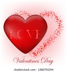 
Beautiful heart on vector romantic background