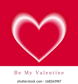 beautiful heart in pink color background with the text be my valentine.Eps10