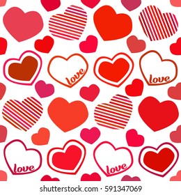 Beautiful heart seamless pattern.