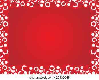 beautiful heart shape frame illustration
