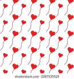 Beautiful heart shape red pattern. Design for background, carpet,fabric, cloth, embroidery.