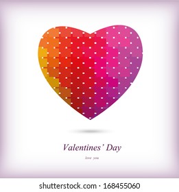 Beautiful Heart for Valentines Day background.Vector illustration