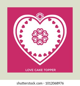 Beautiful Heart for Valentines Day .Vector illustration.