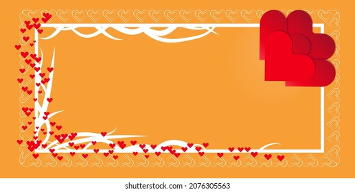 beautiful heart vector background with copyspace for inserting words.valentines day invitation and greeting letter with space for inserting greetings.attractive editable poster with red hearts 